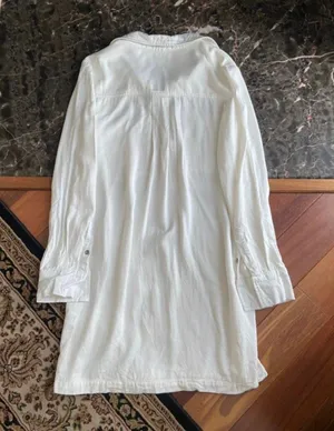 Lulus Best of All White Long Sleeve Lace-Up Dress thumbnail 9