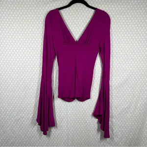 Free People‎ Bell Sleeve Ruched Top thumbnail 4