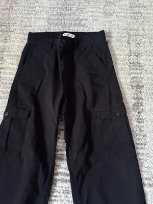 Bershka Cargo Pants Black thumbnail 3