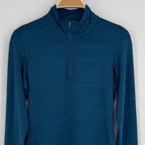 REI Co-op‎ Midweight Quarter Zip Pullover Medium Blue Heathered Gorpcore Hiking thumbnail 2