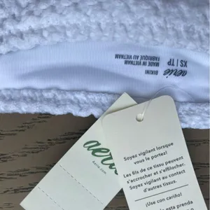 NWT aerie extra small andie x demi Moore white eyelet crochet bikini bottom thumbnail 5