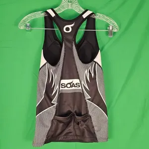 SOAS Womens Triathlon Cycling Tank Top Jersey Small‎ Black thumbnail 2