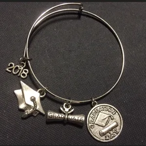 2018 Silver Graduation Charm Bracelet thumbnail 3