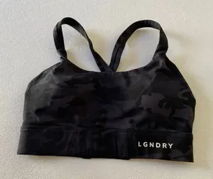 LGNDRY Black Camo Sports Bra Women’s XS Crossback Activewear thumbnail 1