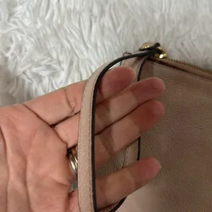 Michael Kors Large Zip Clutch Wristlet Bag Pink Leather Wallet Purse thumbnail 4