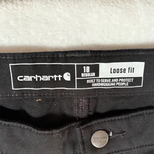 Carhartt Loose Fit Canvas rugged flex Black Pants thumbnail 2