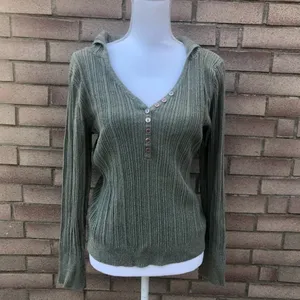 Natural Reflections Green‎ hooded sweater Size Medium thumbnail 2