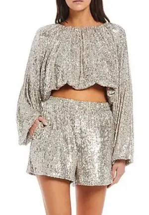 Gianni Bini Nessa Sequin Short thumbnail 1