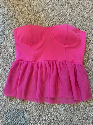 Strapless pink top thumbnail 1
