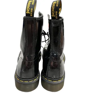 Dr. Martens Black Patent Leather Moto Combat Boots size 9 style 11821 thumbnail 5