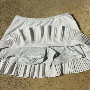 IBKUL Womens White Pleated Ruffle Athletic Tennis Golf Skort Size‎ M RN152356 thumbnail 6