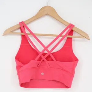 Lululemon Sports Bra Women's Free to Be Serene Longline Pink Strappy Excellent thumbnail 3