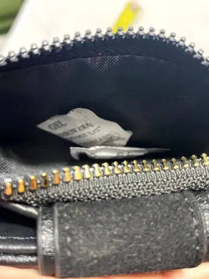 Adrienne Vittadini Black Zip Around Wallet Faux Leather Snap Closure thumbnail 8