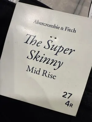 Abercrombie new with tags skinny jeans black size 27 thumbnail 3