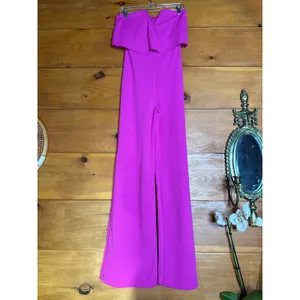 NWT Lulus Power of Love Magenta Strapless Jumpsuit Barbiecore Romantic Size M thumbnail 2