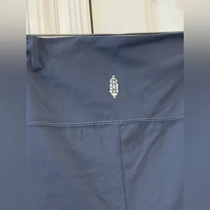 Free People High-Waist Athletic Shorts in Dusty Blue thumbnail 3