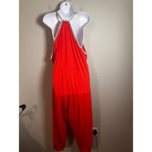 Pitusa Pima Inca Jumpsuit Blood Orange Harem Drop Crotch Standard M‎ L XL Peru thumbnail 4