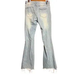 Source Unknown Jeans Women Large Light Wash Distressed Flare Jeans High Rise Bell‎ Bottoms thumbnail 3