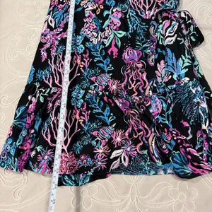NWOT Lilly Pulitzer Multicolor Floral Wrap Romper - Pink, Blue, Teal! Size Large thumbnail 13