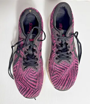 Oasics Sneakers Women's Size 9 1/2 Pink Black Lace Up Lightweight Preowned thumbnail 1