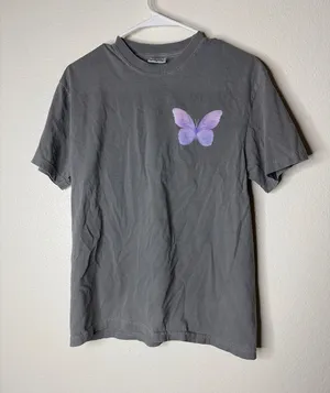 Quicksilver‎ Bookish Graphic T-Shirt Gray Medium thumbnail 1