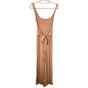 REFORMATION Kazu Ribbed Jumpsuit Tan‎ Sz Small thumbnail 3