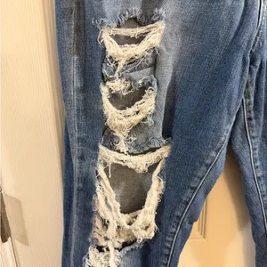 KanCan Distressed Mom Fit Blue Boot Cut Jeans thumbnail 4
