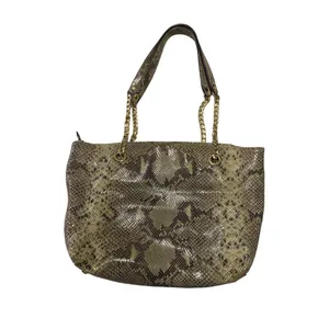 Michael Kors Brown Python Snakeskin Leather‎ Shoulder Bag Chain Strap Embossed thumbnail 2