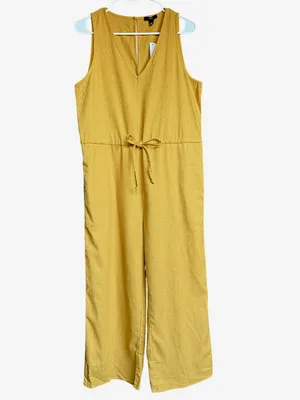 NWT‎ Anthropologie Drew Linen Blend Jumpsuit Sz M thumbnail 3
