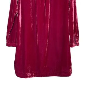 NEW Anthropologie Women's Size XS Melody Velvet‎ Tunic Dress Raspberry Pink Red thumbnail 7