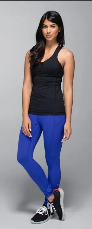 Lululemon Women's Black Push Your Limits Crisscross Strappy Back Tank Size 4 thumbnail 1