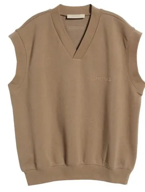 Fear of God Essentials Cotton Blend Vest Sweater size XS thumbnail 1