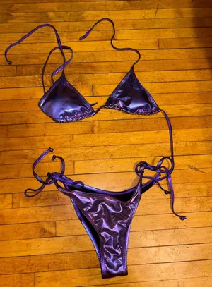 Metallic Purple Shein Bikini thumbnail 1