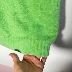 Vintage‎ Angora Wool Top Women's Medium Lime Green Made In Italy Luxury thumbnail 3