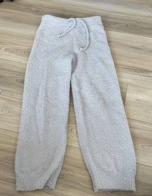 Pleshy Cozy Lounge Pants Light Blue Plush‎ Soft Drawstring Waist Size M thumbnail 1