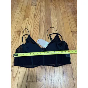 Meshki‎ NWT Angelique Demi Cup Mesh Bustier Top in Black Size XL thumbnail 6