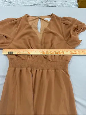 Baltic Born Sarah Smocked Waist Midi Dress Large Short‎ Flutter Sleeve thumbnail 5