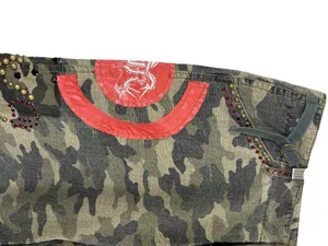 Vintage True Rebel Y2k Low Rise Embellished Cargo Shorts Size Large thumbnail 10
