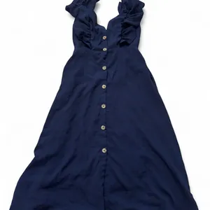 Story on button ruffles long dress Blue Size M thumbnail 2