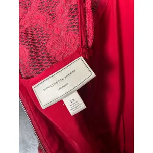 Moulinette Soeurs Anthropologie Red Lace Fit & Flare Dress Romantic‎ Coquette 12 thumbnail 5