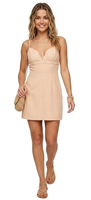 Kimchi Blue Blush Pink Spaghetti Strap Mini Dress Sz 6 UO NWT thumbnail 1