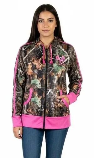 Prairie Buck Long Leaf Camo Jacket Size L Brown‎ Pink Full Zip Hunting Cabincore thumbnail 1