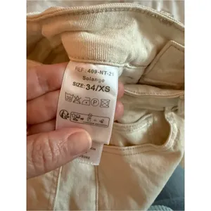 Easy Clothes “Solange” Cream Straight Leg Jeans – Size 34 / XS thumbnail 7