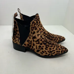 NEW A New Day target Women’s Ellie Ankle Booties Shoe Brown Leopard Print Boot 6 thumbnail 4