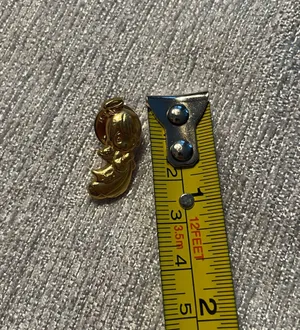 Precious Moments Vintage Boy Angel Religious Gold Tone Lapel Hat Tie Pin. thumbnail 5