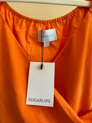 Sugar Lips Orange Tie Dress thumbnail 6
