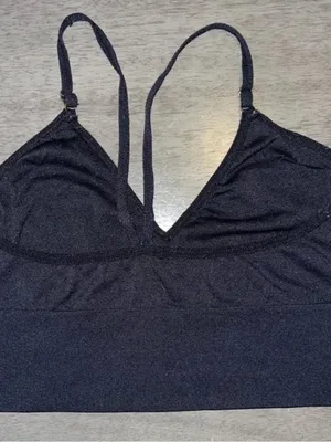 Danskin Longline Bralette Set - Grey & Black thumbnail 3