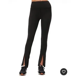 Spiritual Gangster Womens Leti Front Slit Stretch Leggings, Size X-Small thumbnail 3