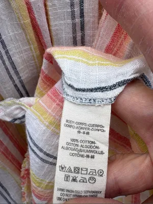 Like New Free People Summer Nights Dress / Top Multi Stripe Oversized Medium thumbnail 12