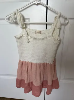 Altar'd State white and pink tank thumbnail 1